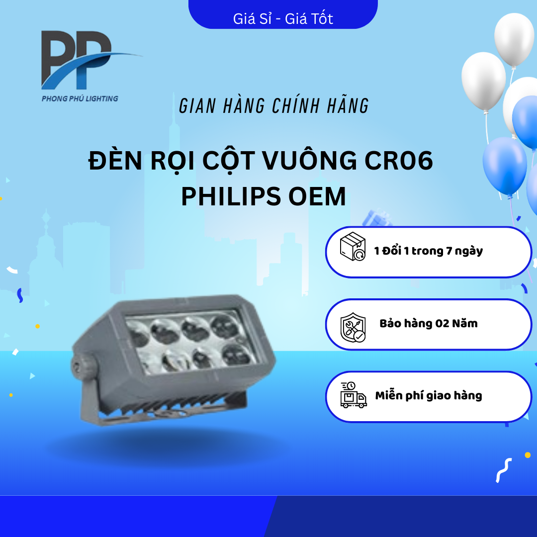 ĐÈN RỌI CỘT VUÔNG CR06 PHILIPS OEM